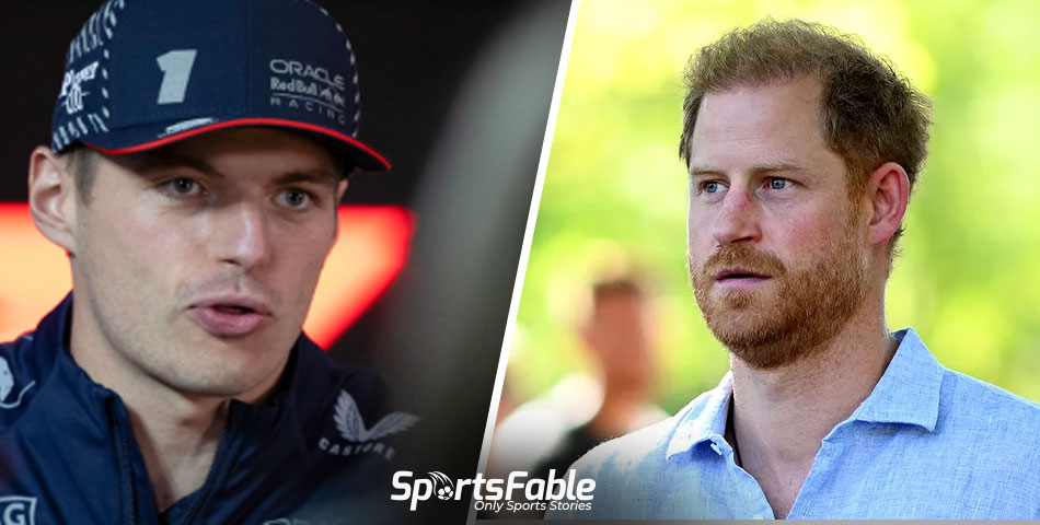 f1 star max verstappen casual encounter with prince harry