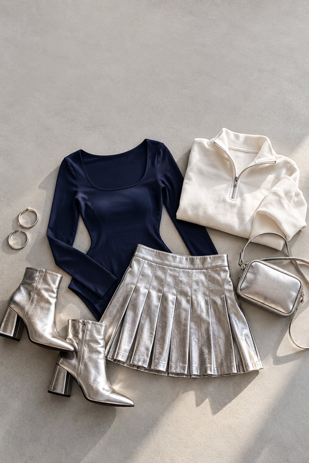 cowboys game day outfits women silver accent